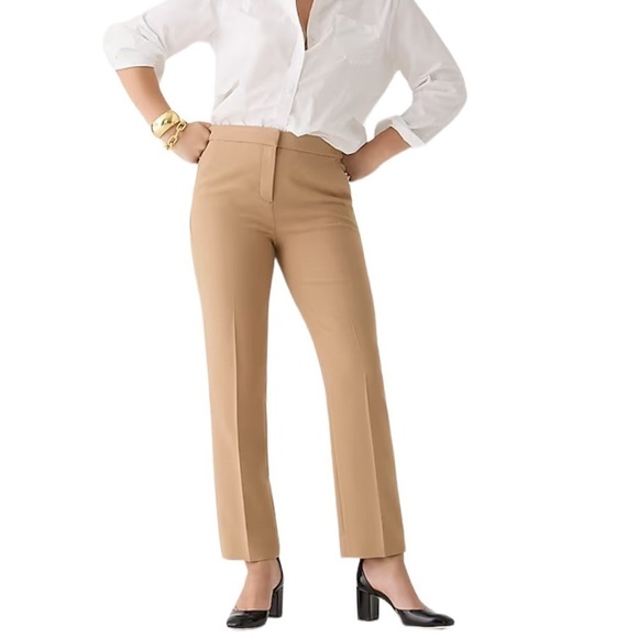 JCrew Kate Straight-Leg Stretchy Dress Pant in Tan Size 18